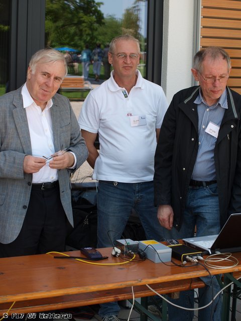 v l. Rolf Gries, Klaus Müller, Erwin Kipp DL3ZW